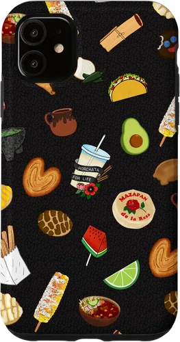 Vista 8 de Funda para iPhone 14 Pro Black Antojitos Mexican Food Latino Tacos Pan Dulce