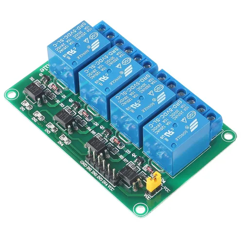 Vista 5 de 4 unids 4 canales 5V módulo de relé con optoacoplador para R3 MEGA 2560 1280 DSP ARM PIC AVR STM32 para Raspberry Pi