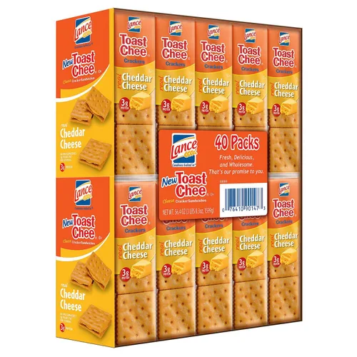 Vista 14 de Lance - Galletas saladas tipo sándwich, Captain's Wafers, paquete variado, 10 paquetes individuales, 6 sándwiches en cada uno