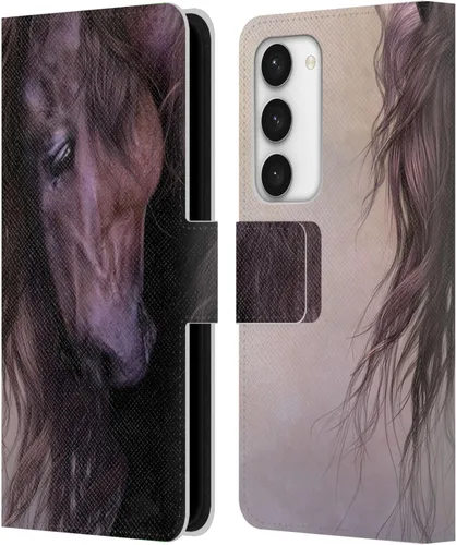 Vista 390 de Head Case Designs Officially Licensed Laurie Prindle A Morgan Christmas Western Stallion Leather Wallet Case Compatible with Samsung Galaxy A07 4G