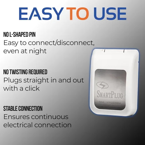 Vista 3 de SmartPlug SMART Plug Systems, LLC Negro Bm50Pw No Metálico 50 Amp Blanco