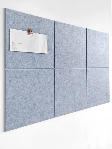 Vista 60 de Tabla de corcho alternativa de 24 x 36 pulgadas, paquete de 6 azulejos de pared de fieltro con pestañas adhesivas extraíbles seguras, tableros