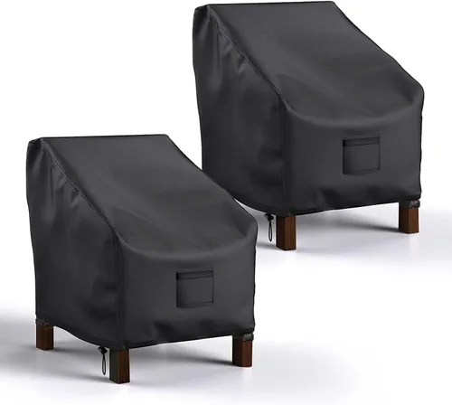 Vista 12 de Mrrihand - Fundas impermeables para sillas de patio, fundas para asiento profundo, resistentes al aire libre