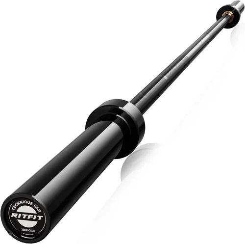 Vista 27 de RITFIT Olympic Barbell 4ft/6ft - 2 Inch Weight Bar for Strength Training, Weightlifting, Squat, Deadlift, Bench Press, Curl, Overhead Press