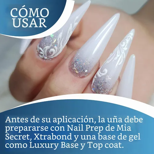 Vista 8 de Mia Secret Gel transparente para esculpir uñas con brocha, 0.5 onzas, gel constructor transparente en una botella para extensiones de uñas y uñas