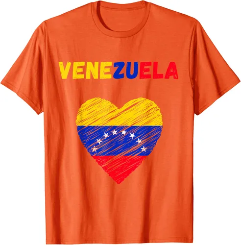 Vista 81 de Camiseta con la bandera venezolana con corazón de Venezuela, Negro