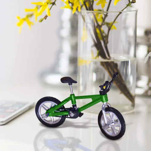 Vista 7 de Novelty Place Mini Finger Bike – Juego de bicicleta en miniatura para niños y adultos – Colección de modelos de bicicleta de metal Decoración – 4