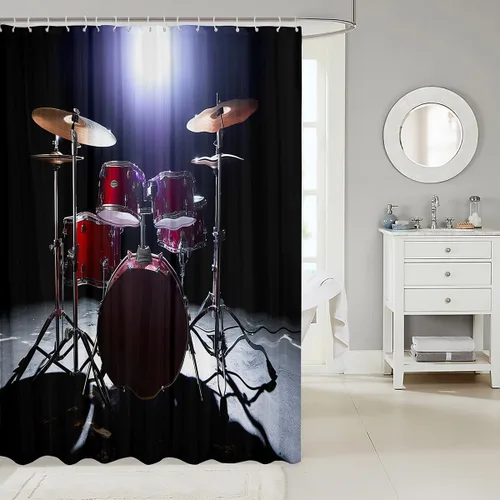 Vista 95 de Feelyou Cortina de ducha con diseño de gato para decoración de baño, bonita cortina de baño para puestos de bañeras, accesorios de baño divertidos