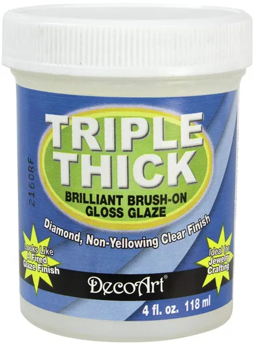 Vista 13 de DecoArt Triple Thick Gloss Glaz, Botella de 8 fl oz, Blanco Azul