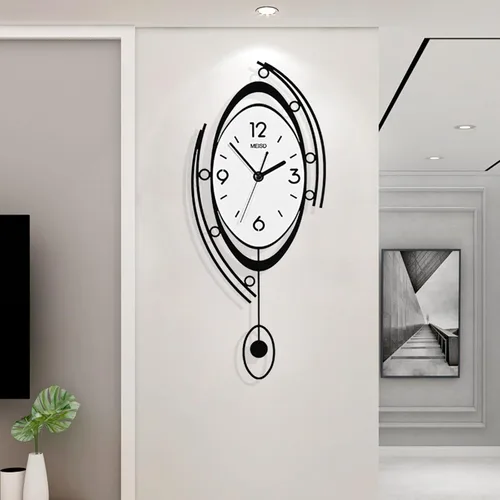 Vista 5 de Reloj de pared Reloj de péndulo 3D Forma de ojo Diseño moderno Decoración de arte para oficina en casa