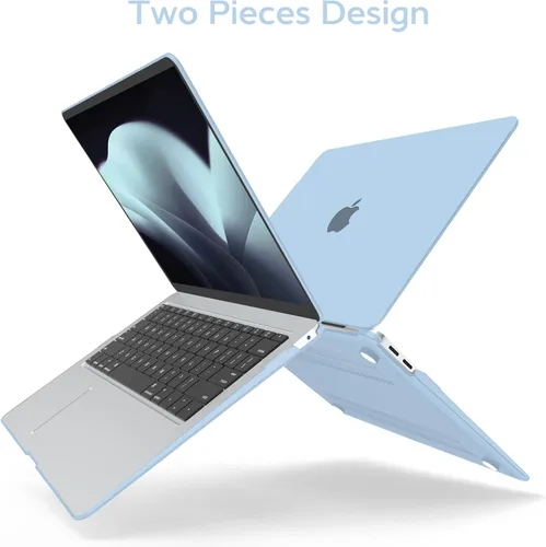Vista 5 de Anban Funda compatible con MacBook Air de 13 pulgadas M1 2022 2021 2020 2019 2018 versión A2337 A2179 A1932 Touch ID, funda rígida de plástico mate