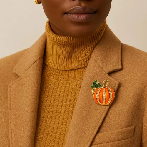 Vista 5 de 2 broches y alfileres para mujer, joyería de otoño para mujer, joyería de Acción de Gracias para mujeres, broches, alfileres de vacaciones