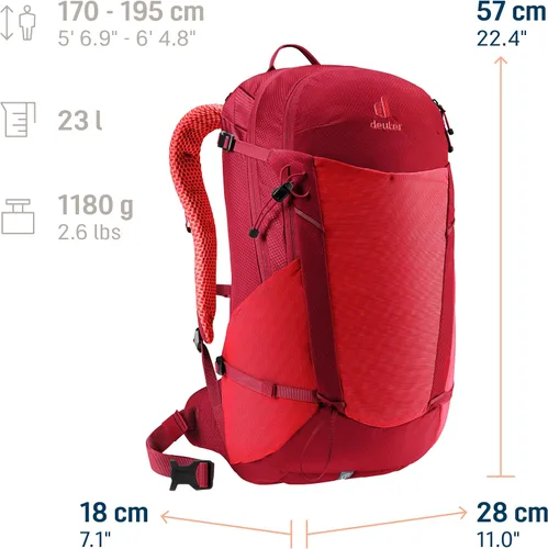 Vista 11 de Deuter Mochila Futura de 23 litros, mochila ligera para senderismo Cereza-masala