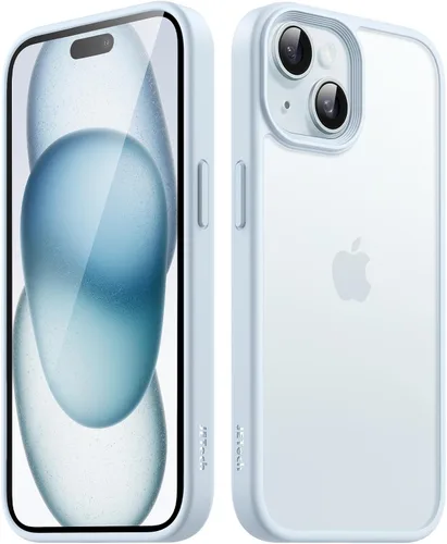 Vista 10 de JETech Funda mate para iPhone 15 Plus de 6.7 pulgadas, a prueba de golpes, protección contra caídas de grado militar, cubierta trasera translúcida