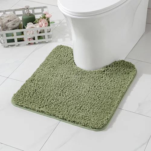 Vista 117 de MIULEE Alfombras de baño negras, suaves y pequeñas, absorbentes, antideslizantes, de secado rápido, esponjosas, para baño, bañera y duchas, lavables