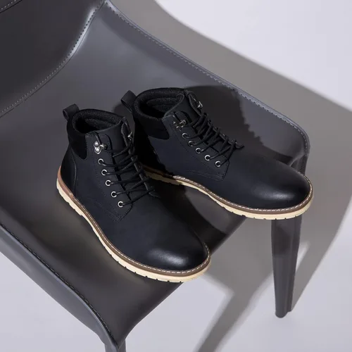 Vista 6 de Vostey Botas de senderismo impermeables para hombre, botas chukka casuales para hombres