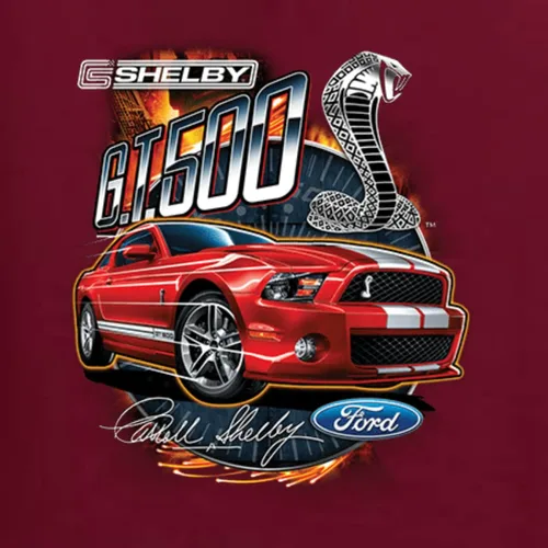 Vista 2 de Wild Bobby Shelby GT500 Cobra Official Ford Motors Design Cars and Trucks Unisex Graphic Hoodie Sweatshirt