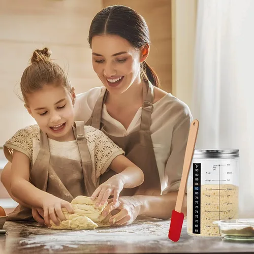 Vista 5 de Kit de iniciación de masa madre de 40 oz/40.6 fl oz, suministros para hornear pan de masa agria