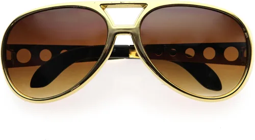 Vista 14 de zeroUV Gafas de sol grandes Elvis King Of Rock & Roll Aviator 2.480 in