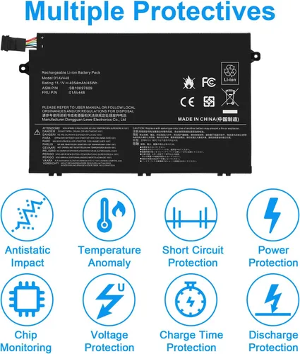 Vista 4 de Fancy Buying 01AV445 01AV448 L17L3P51 Batería para Lenovo ThinkPad E480 E490 E485 E495 E580 E585 E590 E595 E14 E15 Series SB10K97606 SB10K97608
