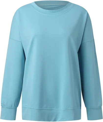 Vista 3 de Handyulong Sudaderas para mujer, sudadera casual de manga larga con cuello redondo y estampado a rayas