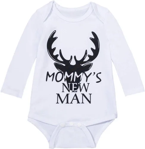 Vista 2 de bakjuno Conjunto de 5 piezas para recién nacido para bebé, ciervo, caza, baby shower, ropa infantil