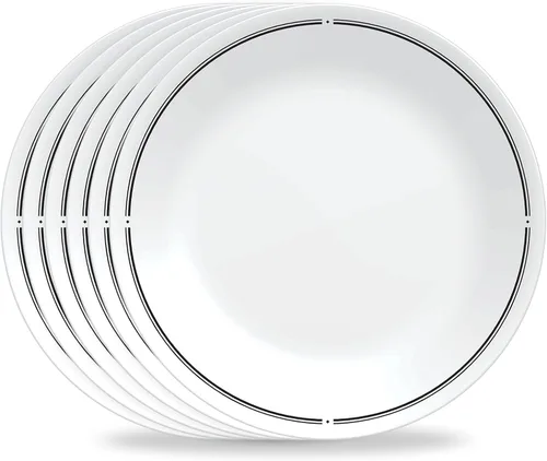 Vista 7 de Corelle Vitrelle - Juego de platos para ensalada y aperitivos de 6.75", vidrio de triple capa y resistente a las astillas, platos redondos ligeros