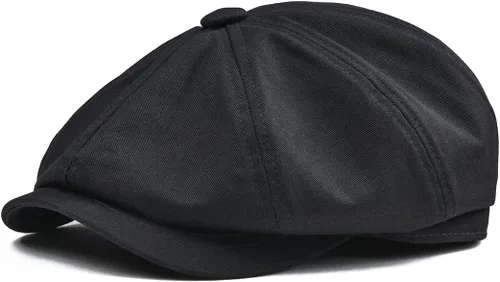 Vista 10 de BOTVELA Gorra plana de Newsboy para hombre, 100% algodón, Gatsby Ivy Golf Cabbie Hat