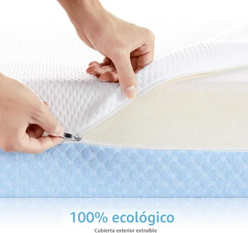 Vista 7 de Dourxi Colchón para cuna, colchón cómodo de espuma viscoelástica de doble cara, colchón de triple capa transpirable de primera calidad para bebés