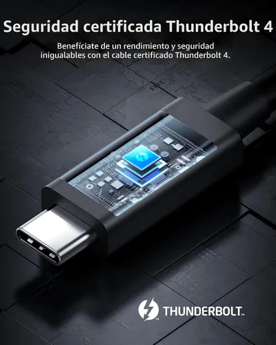 Vista 6 de Anker Cable Thunderbolt 4 USB C a USB C (240 W, 2.3 pies)