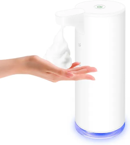 Vista 8 de Dispensador automático de jabón de acero inoxidable con sensor, dispensador de jabón infrarrojo, eléctrico, IPX5, impermeable, USB-C, sensor de Negro