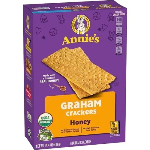 Vista 102 de Annie's Organic Chocolate Bunny Graham Snacks, 7.5 onzas