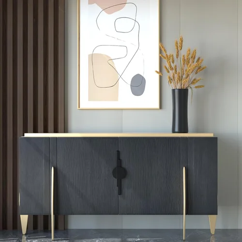 Vista 4 de homdiy Paquete de 2 tiradores negros de media luna para cajones de cocina, manijas de gabinete de cocina, accesorios negros modernos para armarios