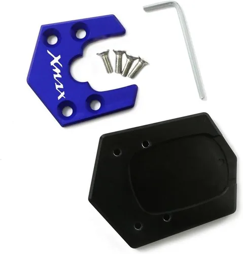 Vista 5 de Motorcycle Side Stand pad CNC Kickstand Motorcycle Foot Side Stand Extension Pad Support Plate Enlarge for Y&AMAHA X-MAX X MAX Xmax 300 125 250 Red