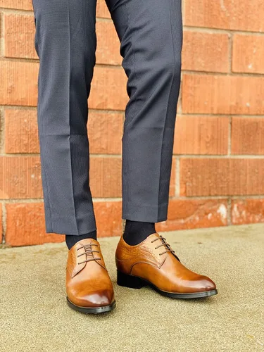 Vista 7 de CALTO Zapatos elevadores de altura de 3 pulgadas más altos - Zapatos de vestir de cuero - Zapatos de vestir para hombres invisibles elevados
