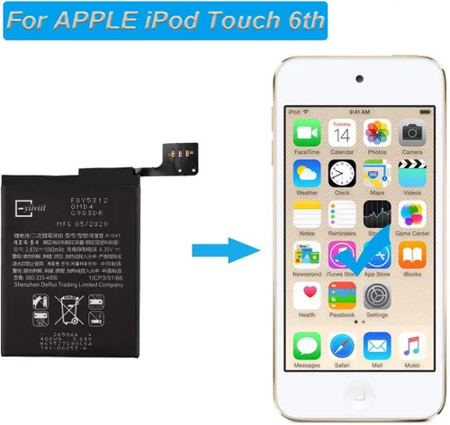 Vista 4 de Melphyreal - Batería de repuesto A1641 A1574 compatible con Apple iPod Touch 6 6ª generación 1043mAh 3.83V + herramientas