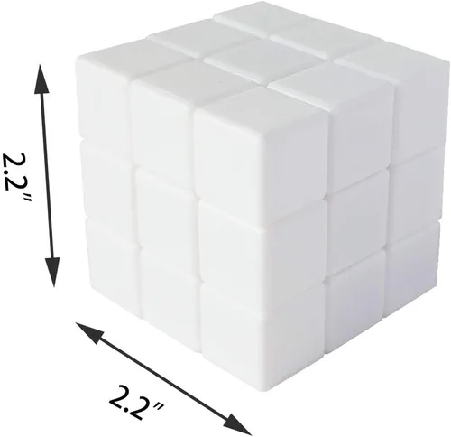 Vista 4 de Cubo mágico en blanco 3x3 3x3 cubo blanco rompecabezas juguetes DIY