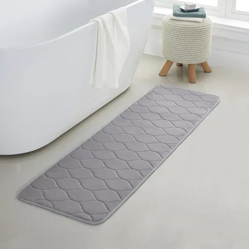 Vista 44 de Yafa Home Fashion 1 alfombra de baño de 17 x 24 pulgadas, espuma viscoelástica, absorbente de agua y antideslizante, color negro
