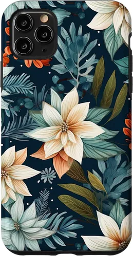 Vista 13 de iPhone 16 Aesthetic Christmas Floral Pattern Winter Flower Girl Women Case