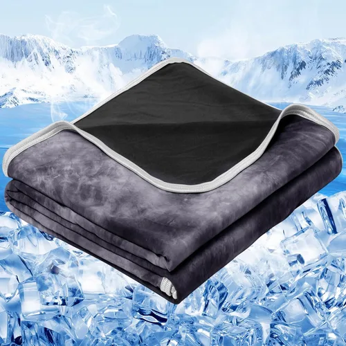Vista 15 de inhand Manta refrescante de tamaño individual (60 x 80 pulgadas), mantas refrescantes para personas que duermen con calor, absorbe el calor