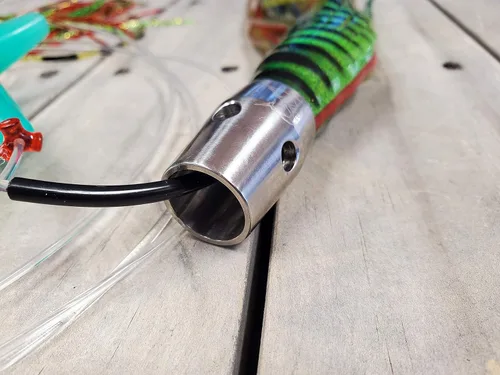 Vista 6 de Lobo Lures #221 Atún Magic Skipjack híbrido UV 12" acero inoxidable Jet Head Pesca Daisy Chain Bluefin Atún Señuelo