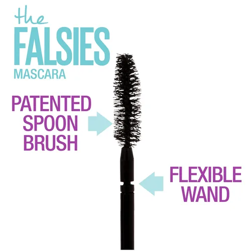 Vista 3 de Maybelline Volum' Express Falsies - Máscara de pestañas voluminizadora, lavable, color negro más negro, 1 unidad