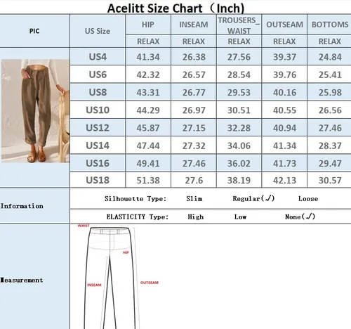 Vista 6 de Acelitt Womens High Waisted Straight Leg Corduroy Pants with Pockets, XS-2XL