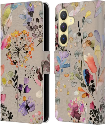 Vista 85 de Head Case Designs Officially Licensed Ninola Beige Wild Grasses Leather Wallet Case Compatible with Samsung Galaxy A07 4G