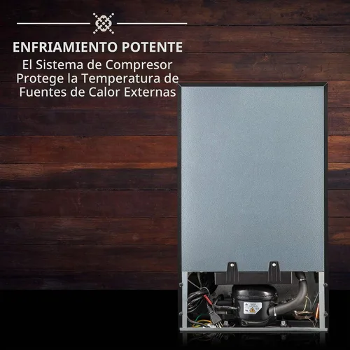 Vista 8 de Ivation Refrigerador de vino con compresor de 24 botellas con cerradura Gran bodega independiente para vino tinto, blanco, champán o espumoso Negro