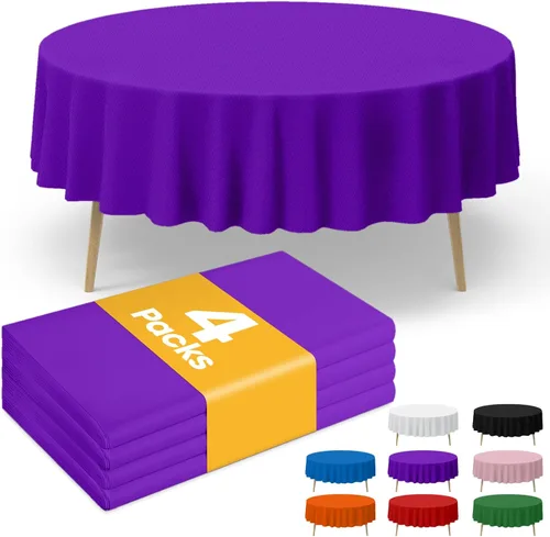 Vista 42 de Mantel de bandera estadounidense, paquete de 4 manteles patrióticos desechables de 54 x 108 pulgadas para mesas de 6 pies, decoraciones del 4