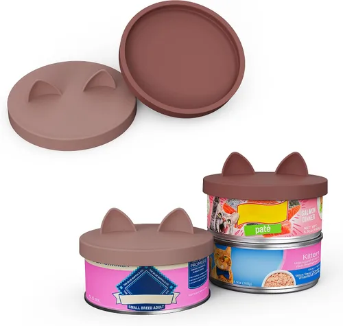 Vista 8 de Paquete de 2 tapas para latas de comida para mascotas, (12.5-14 onzas), sin BPA, fundas de silicona para latas de comida para gatos y perros