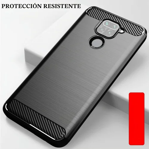 Vista 3 de Asuwish Funda de teléfono para Xiaomi Redmi Note 9 / Redmi 10X 4G con protector de pantalla de vidrio templado y accesorios para celda, silicona TPU