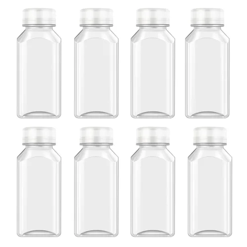 Vista 7 de XYSMZM 8 botellas de jugo de 4 onzas botellas de plástico de jengibre