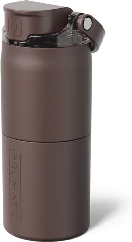 Vista 32 de BrüMate Rise - Botella de agua de 25 onzas con pajita de silicona cubierta 100 % a prueba de fugas, botella de agua de acero inoxidable aislada